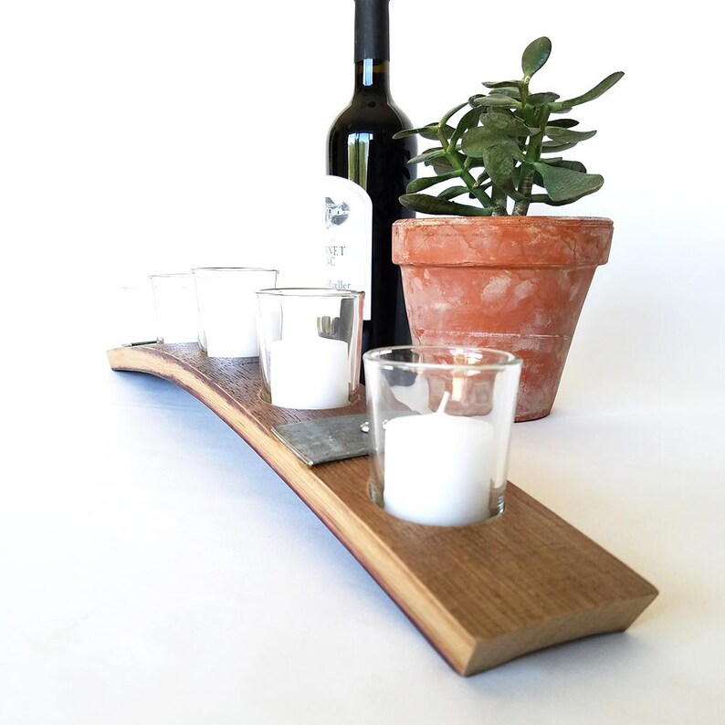 Wine Barrel Votive Candle Holder INCLUDES GLASS & CANDLES Etsy