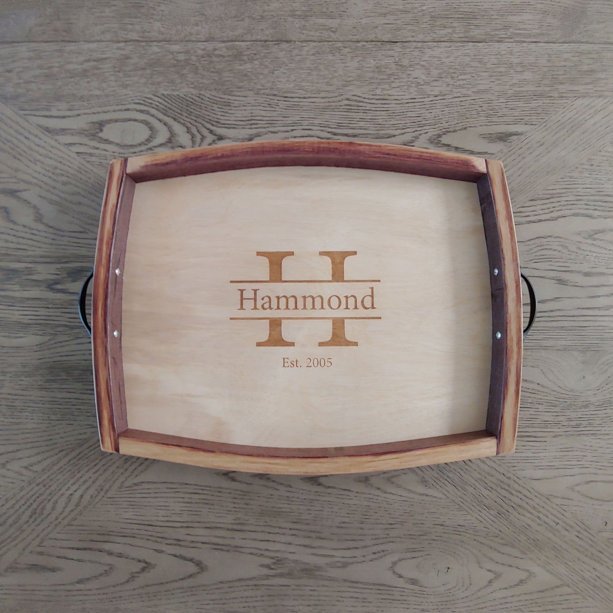 Custom Wine Barrel Serving Tray Wine Barrel Decor Etsy