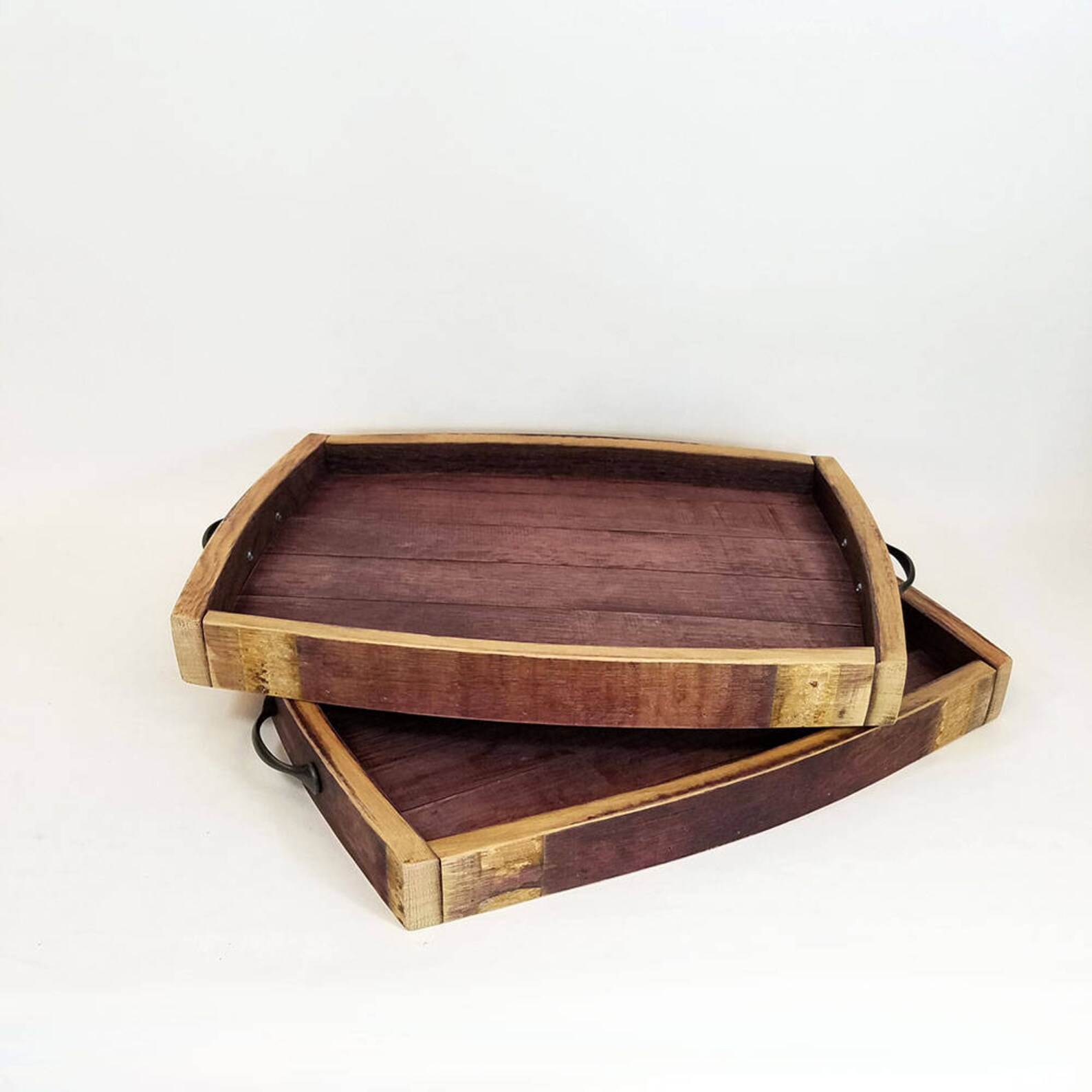 Wine Barrel Serving Tray Barrel Top Serving Tray Wine Barrel Etsy