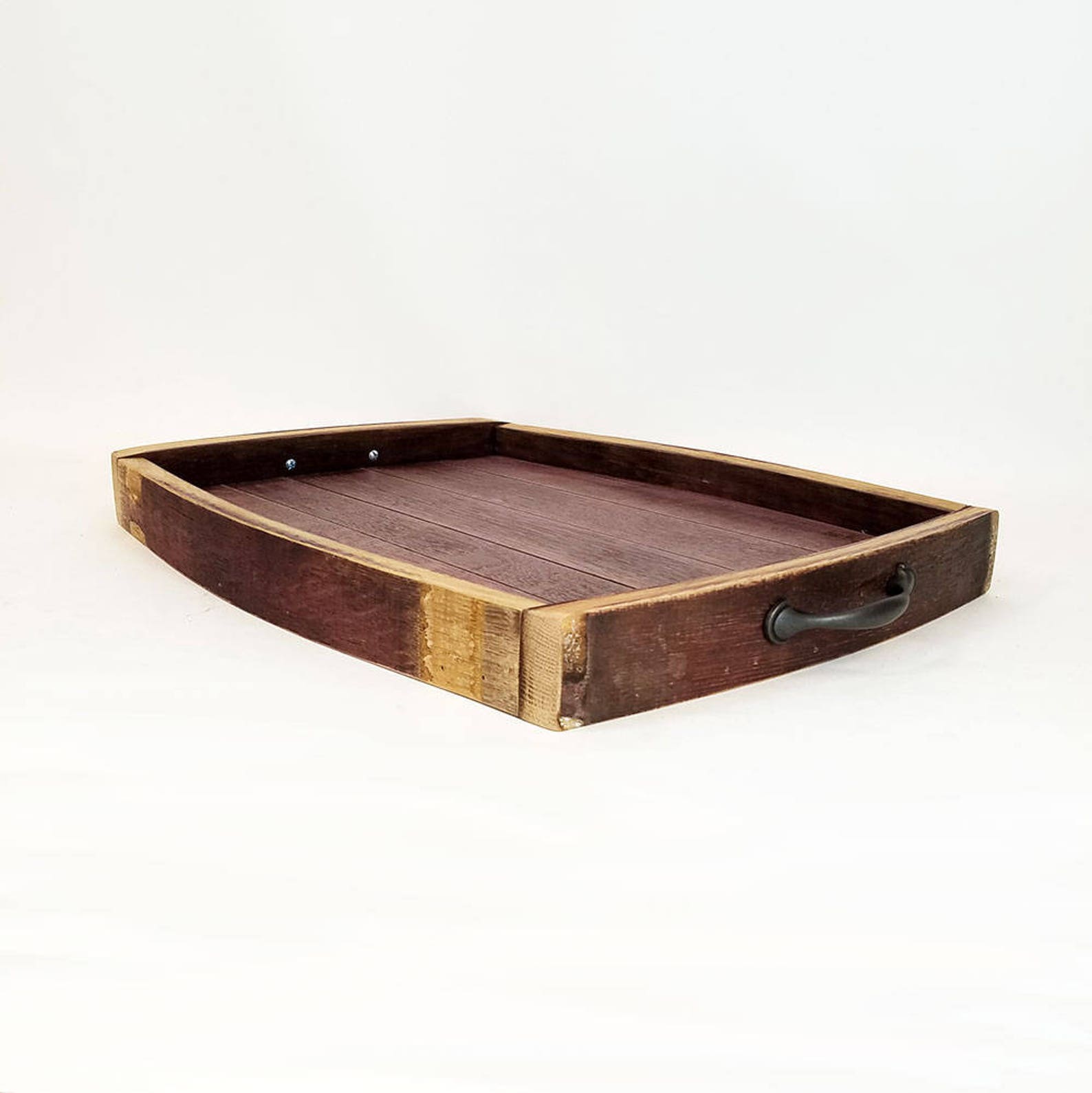 Wine Barrel Serving Tray Barrel Top Serving Tray Wine Barrel Etsy
