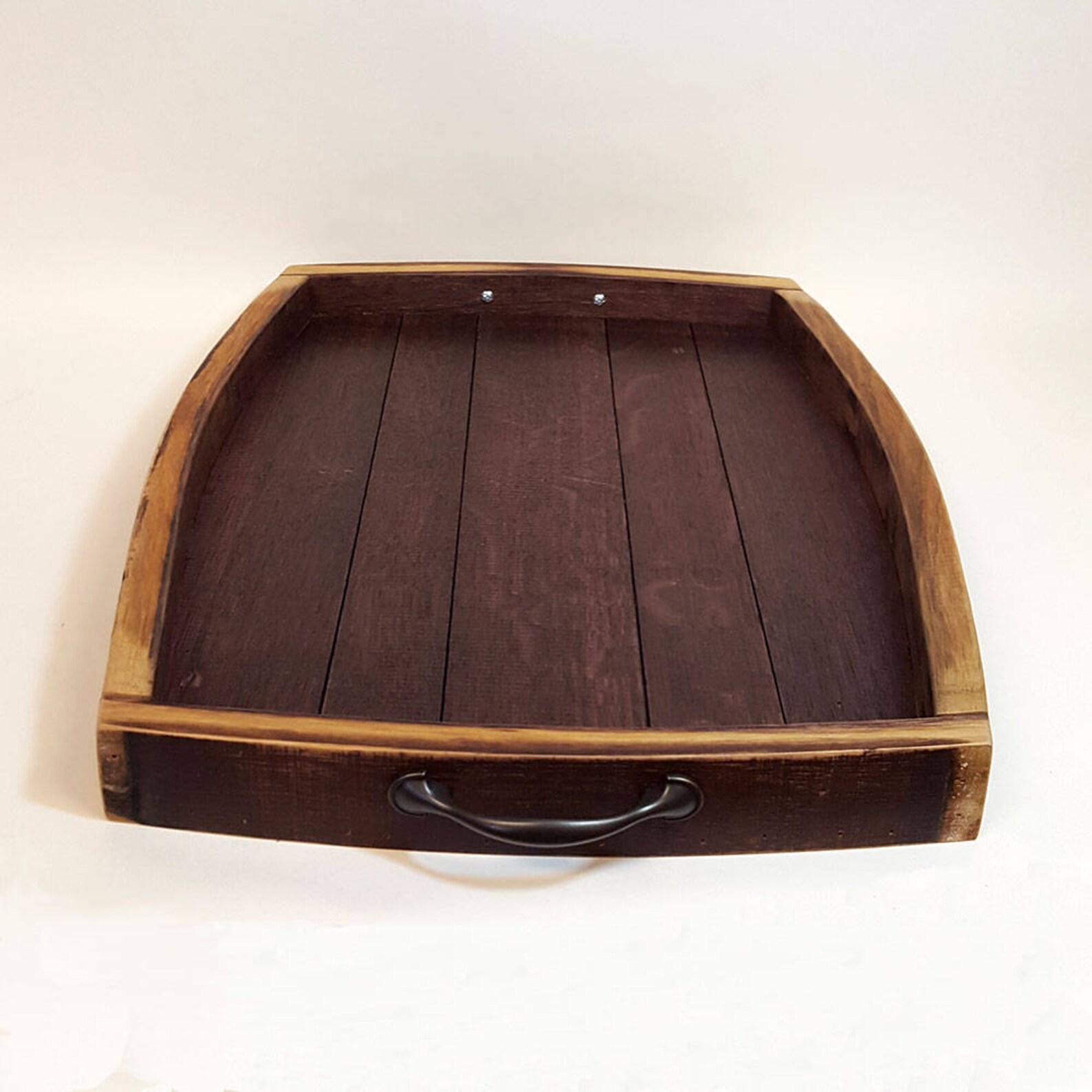 Wine Barrel Serving Tray Barrel Top Serving Tray Wine Barrel Etsy