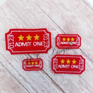 Ticket Feltie Circus Karte Feltie Circus Feltie-Stickdatei