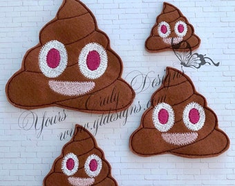 Smiley Poop Pile / Ice Cream Feltie Embroidery File