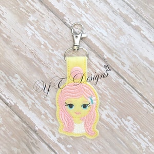 Gal Head FS  Key Fob EMBROIDERY FILE
