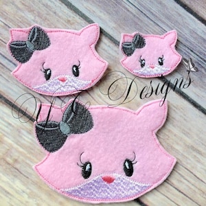 Fox Feltie Woodland Fox BOW Head Feltie Embroidery File
