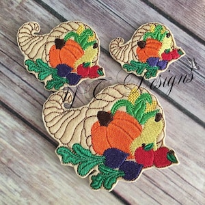 Cornucopia Feltie Thanksgiving Feltie Embroidery File