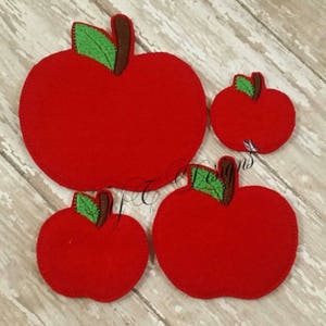 Apple Feltie Fruit Feltie Digital Embroidery File