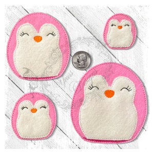 Penguin Squishy Feltie Embroidery File