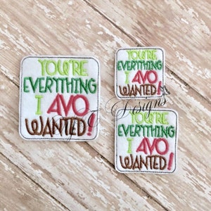 You&#39;re Everything I Avo Wanted Feltie Avocado Wordie Feltie DIGITAL EMBROIDERY FILE