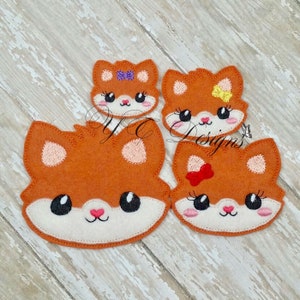 Fox Feltie Fox Chubby Head Feltie Embroidery File