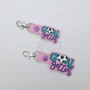 Goal Getter Snaptab key fob Motivational Key Fob EMBROIDERY FILE