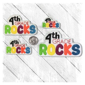 4th Grade Rocks Feltie Embroidery File