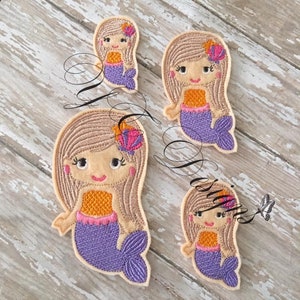 Mermaid Girl Feltie Mermaid 2 Feltie Embroidery File