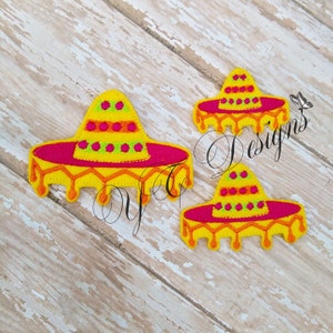 Fiesta Hat Feltie Sombrero Feltie Embroidery File
