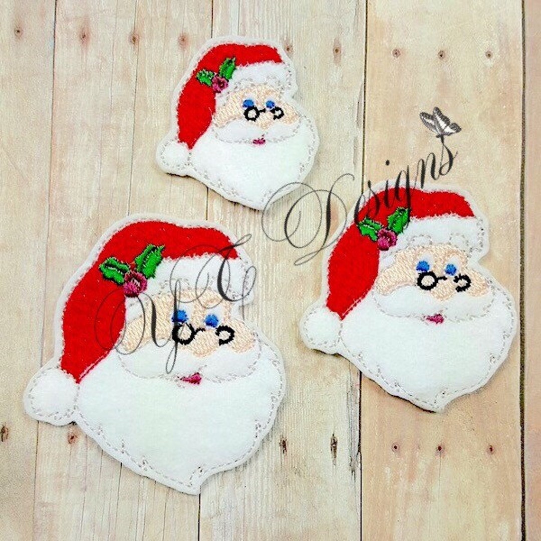 Vintage Santa Feltie Santa Vintage Feltie Embroidery File Etsy