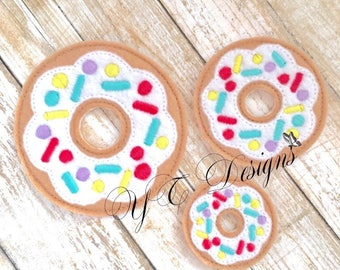 Donut Feltie bestrooid Donut Feltie-borduurbestand