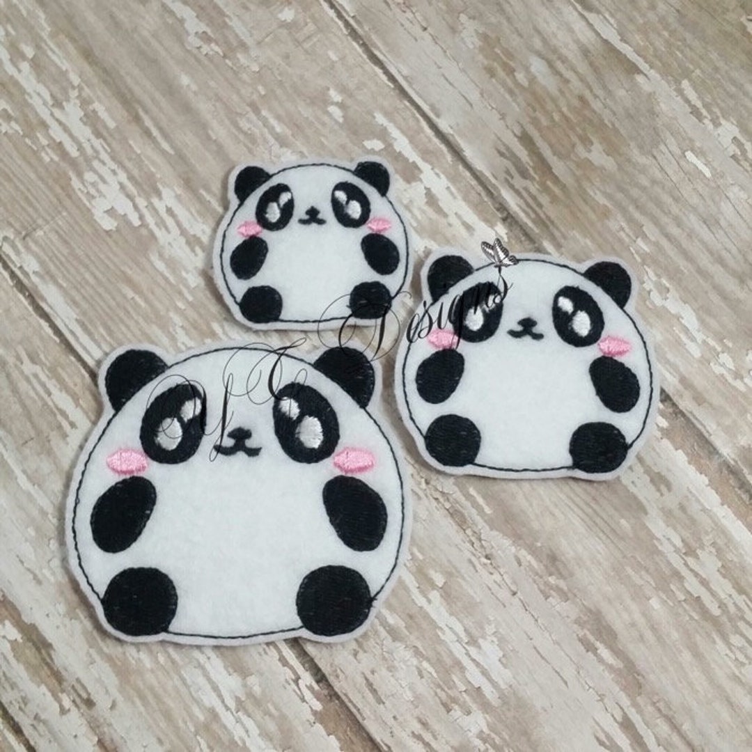 Panda Feltie Round Panda Feltie Embroidery File - Etsy