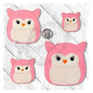 Owl Squishy Feltie Embroidery File