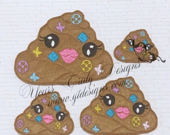 Fancy Poop Pile / Ice Cream Feltie Embroidery File