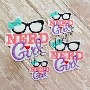 Nerd Girl Feltie Nerd Feltie Occhiali Feltie File Ricamo Digitale