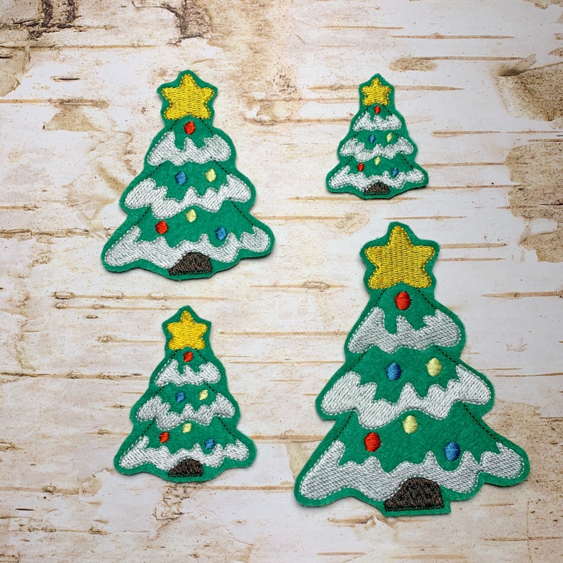 Snowy christmas tree feltie jessecmault file  etsy