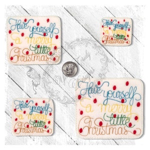 Merry Little Christmas Feltie EMBROIDERY DIGITAL FILE