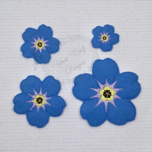 forget me not flower Feltie Embroidery File