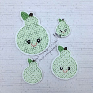 Sketch Pear Feltie Fruit Feltie Digital Embroidery File