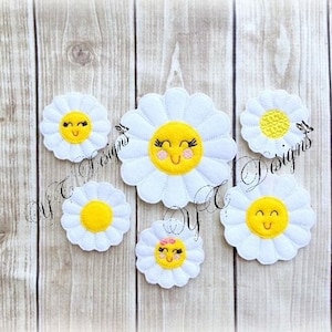 Daisy Feltie Sweet Smiling Daisy Feltie Embroidery File
