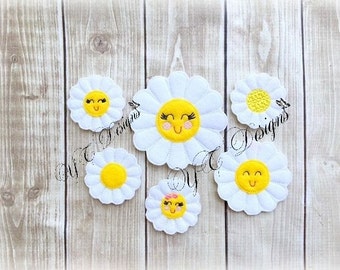 Daisy Feltie Sweet Smiling Daisy Feltie Embroidery File