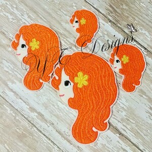 Mermaid Girl Feltie Mermaid 3H Feltie Embroidery File