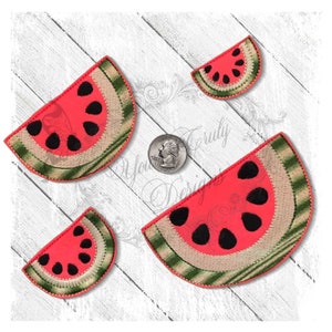 Watermelon feltie machine Embroidery File