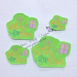 Life is better in flip flops / Sandals / Beach Shoes / Beach flops / Summer Shoes Feltie Digital Embroidery File
