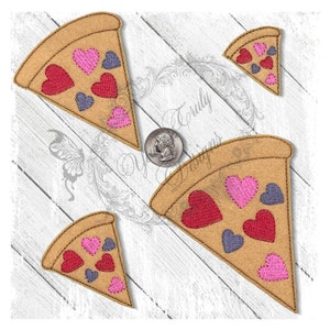 Pizza Love Feltie Digial Embroidery File