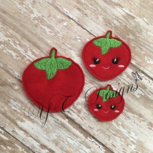 Strawberry Feltie Fruit Feltie Digital Embroidery File