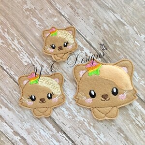 Kitty Feltie PurrMaid Head Feltie Embroidery File