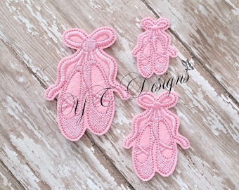 Ballerina Feltie Ballet Shoes Feltie Embroidery File