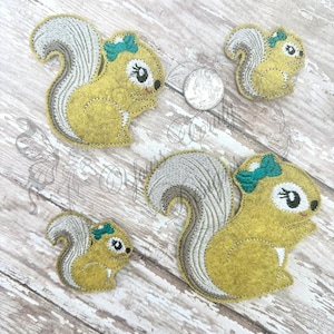 Squirrel Feltie Squirrel Girl Feltie Embroidery File
