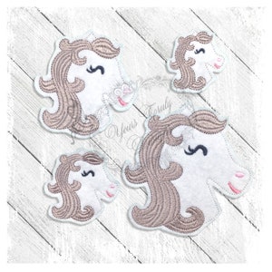 Horse Head Fancy Feltie Digital Machine Embroidery File