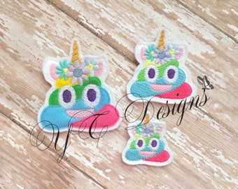 Poop Emoji Feltie Unicorn Poop Emoji Feltie Embroidery File
