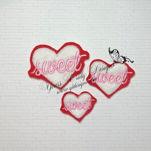 Heart pretty Sweet Feltie Treat Feltie machine Embroidery File