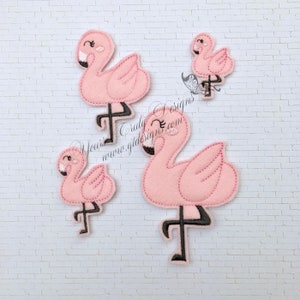 Sassy Flamingo 1 Feltie Broderie Fichier