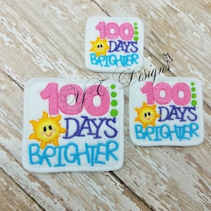 100 days brighter Feltie 100 days Feltie Embroidery File