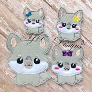 Wolf Feltie Wolf Chubby Feltie Embroidery File