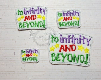 Do nieskończoności i poza słowo Feltie Embroidery File
