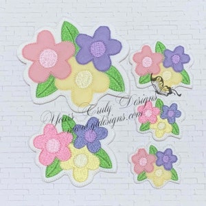 Flower cluster meowgical Feltie sweet treat desert Feltie Embroidery File