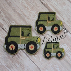 Jeep Feltie Explorer Safari Vehicle Feltie EMBROIDERY FILE