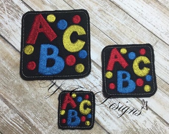 ABC Feltie Polka Dot Alpha ABC Feltie Embroidery File