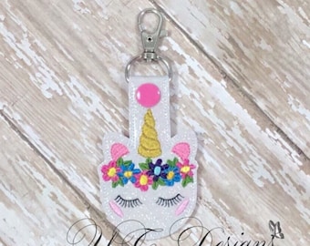 Llavero Unicornio Macaranimal Unicornio 1 Llavero ARCHIVO DE BORDADO