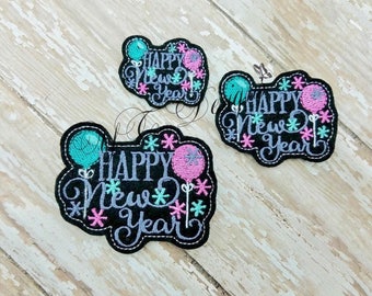 Archivo de bordado Feltie Wordie Feltie para Feliz Año Nuevo